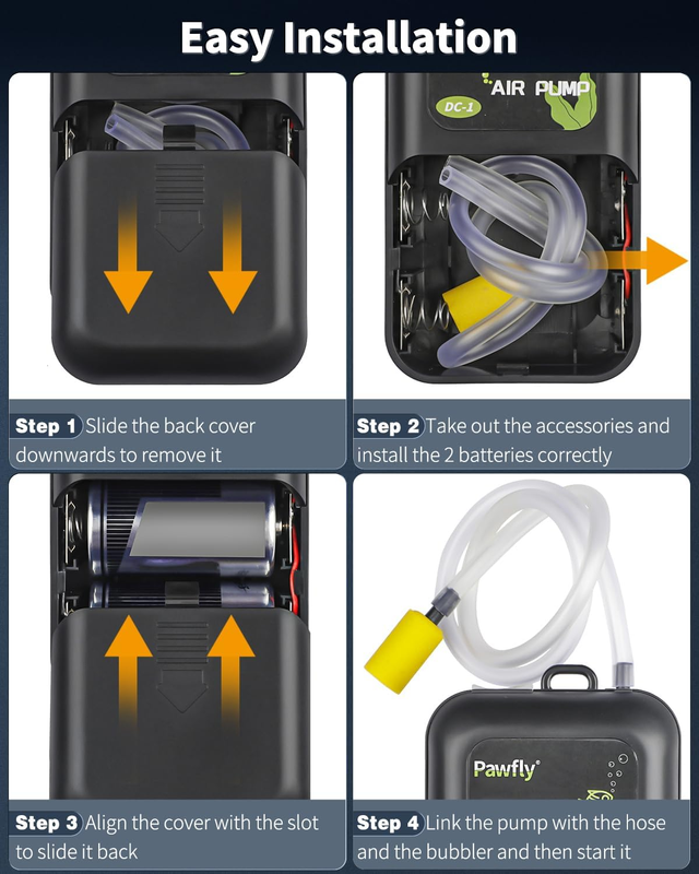 Pawfly Aquarium Battery Air Pump 40 GPH Oxygen Pump for 5 to 30 Gallon Fish Tank Item image 3