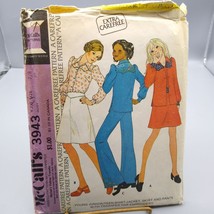 Vintage Sewing PATTERN McCalls 3943, Extra Carefree Young Junior Teen 1974 Shirt - £9.84 GBP