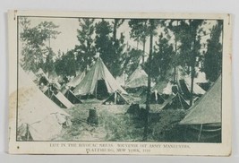 Plattsburg NY 1st Army Maneuvers Life in the Bivouac Areas 1939 Postcard R12 - £5.36 GBP