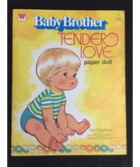 Baby Brother Tender Love Mattel Paper Doll Whitman Uncut Vintage 1977  - $22.79 CAD