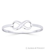 Infinity Symbol / Figure 8 Luck Charm Bangle Solid .925 Sterling Silver ... - $878.35 MXN