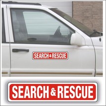 Magnet Magnetic Sign SEARCH &amp; RESCUE fire department volunteer car truck BK - $13.83