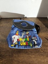 Looney Tunes Toons Mini Travel Backpack Vintage 9x9 Blue Bugs Bunny Sylv... - £18.00 GBP