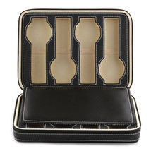 8 Grids Watch Display Storage Box Case Tray Zippered Travel Watch Collector - £31.05 GBP