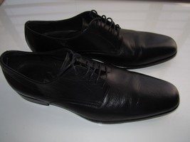 Boss Hugo Boss Verocuoio Genuine Leather Oxfords Men’s Shoes Black 11M to11.5D - £113.90 GBP