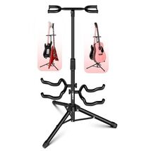 5 Core Guitar Stand Adjustable Double Guitars Stands Floor w Neck Holder... - $42.35