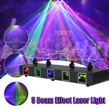 5 Lens 5 Beam Rgbyc Dj Laser Stage Light Disco Show Dmx Projector Party ... - £178.79 GBP