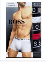 Boss Hugo boss 50492302 Men&#39;s Stretch-Cotton Boxer/Trunk Pack of 3 , Large - $39.59