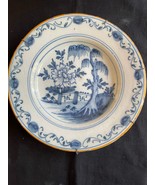 antique chinese pottery plate with garden scene  - £196.72 GBP
