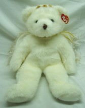 Ty Beanie Buddies Classic Divine White Angel Bear 13" Stuffed Animal Toy 2001 - £15.50 GBP