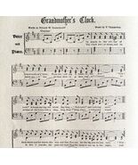 Grandmothers Clock Sheet Music 1892 Victorian Voice And Piano Ephemera D... - €21,45 EUR