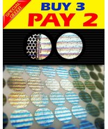 81 HOLOGRAM TAMPER PROOF SECURITY WARRANTY STICKER LABEL VOID SEAL Ø 0.5... - €4,72 EUR