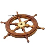 NauticalMart Sailors Special Wooden Ship Wheel 15&quot; Pirate Gift - £35.81 GBP