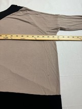 Addison KT2245A Shirt Women Brown & Black V-Neck Blouse Top Size Medium image 11