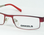 Nuovo ONKELS ONK1333 Col. 2 Cardinale Rosso Occhiali da Sole Telaio 50-1... - $58.36
