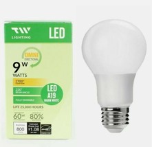 4 pack LED A19 Bulb 9W Watt Fully Dimmable Warm White 2700k energy saving  - $9.90