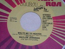 Waylon Jennings Waltz Me To Heaven 45 Rpm Record Vinyl Rca Label Promo - £12.54 GBP