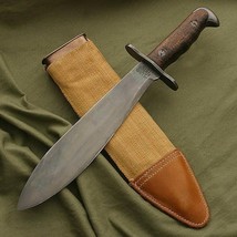 Windlass Army Bolo Knife 10.25 Carbon Steel Blade Wood Handle w/Blackene... - $2,107.13 MXN