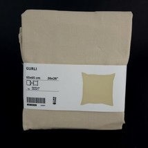 IKEA Gurli Beige / Off White Cotton Canvas Pillow Cover 26&quot; x 26&quot;  - £18.71 GBP