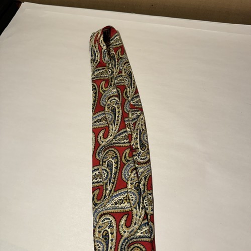 KEYS & LOCKWOOD Geometric Paisley Men's Necktie Tie Vintage Item image 8