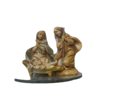 Vintage Fontanini Simonelli Holy Family Mary Joseph Jesus Figure on Mirror - $23.36