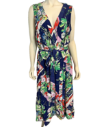 NWT Anthropologie Plus Maeve Blue, Green, Purple Floral Sleeveless Dress... - $129.02 CAD