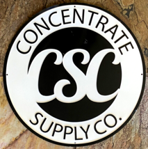 CSC Concentrate Supply Co. Tin Sign-Embossed Metal-Marijuana Industry Swag - $37.40