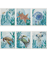 6 Pieces Ocean Animals Swedish Kitchen Dishcloths Absorbent Cleaning Clo... - £15.38 GBP