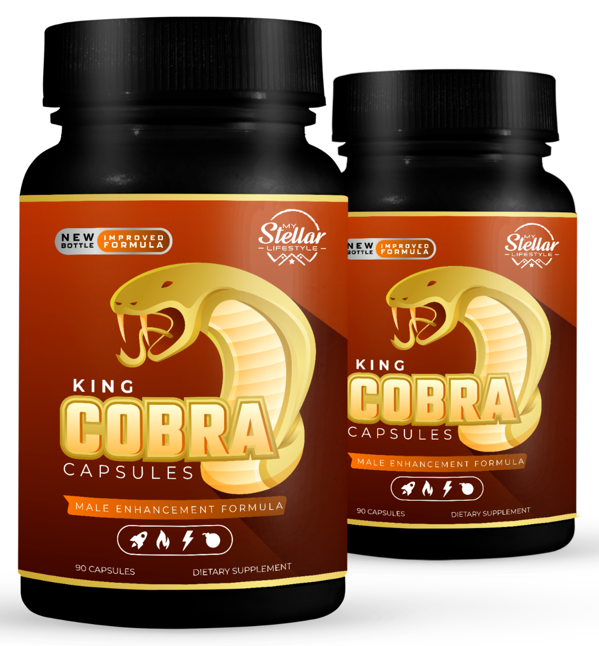 Primary image for 2 Pack King Cobra Capsules for Men-New Improved Forumla-90 Capsules x2