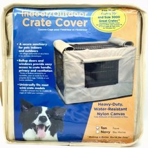 Dog Crate Cover PRECISION Indoor Outdoor Tan Nylon Canvas 30 inch size 3... - $31.67