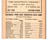 Lago Tahkenitch Auto Camp Gardner Oregon O Pubblicità Scheda Unp V8 - $10.20