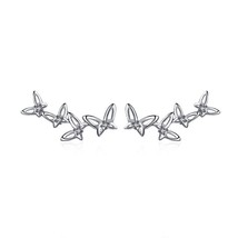 BAMOER High Quality 925 Silver Simple Dancing Butterfly Stud Earrings fo... - £14.73 GBP