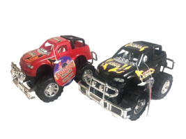 Speed Shotz Monster Wheel Truck Lot of 2 Trail King Black Red Plastic Toys NEW - £9.17 GBP