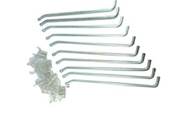 (10) Metal Peg Hooks With Plastic Mounts - £10.92 GBP