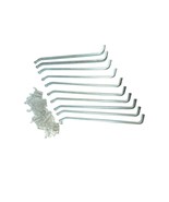 (10) Metal Peg Hooks With Plastic Mounts - $13.88