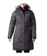 Columbia Apres Arson II Long Down Hooded Jacket in Black $300, Sz S, New! - £105.72 GBP