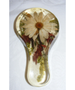 Vintage Handmade Acrylic Spoon Rest Sunflower 1970&#39;s 1-b - €29,72 EUR