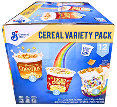 General Mills Cereal Cups Variety Pack 12 Packs EXP 06/2026 - $22.99