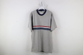 Vtg 90s Bum Equipment Mens XL Distressed Spell Out Striped Short Sleeve T-Shirt - $39.55