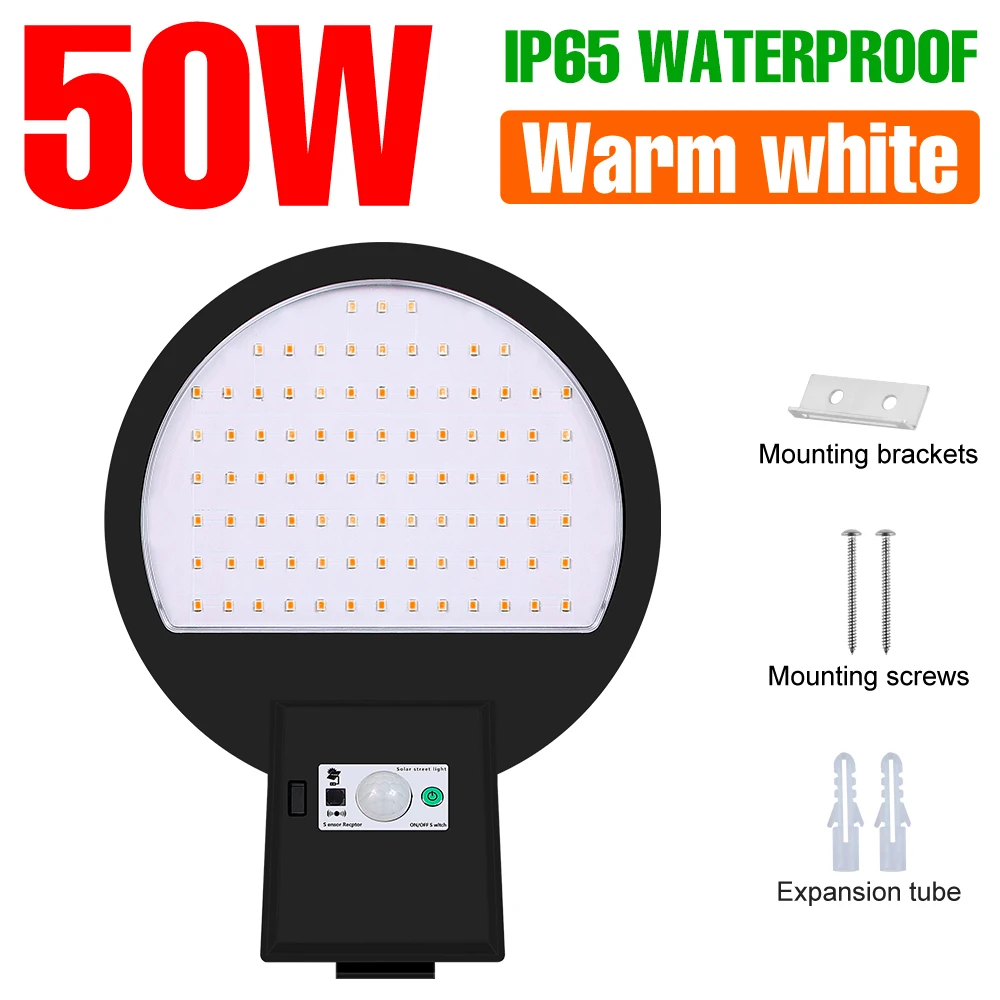 Garden Lights LED Solar Street Light IP65 Waterproof Spotlight Outdoor Wall Lamp - £74.37 GBP