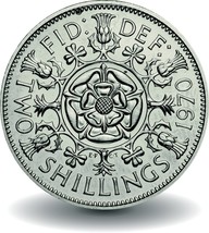 Last Queen Elizabeth Two Shillings Coin 1970 Uncirculated - $22.50