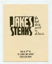 Jakes Steaks Menu Best Strip Joint in St Louis Missouri 2000 - $17.82