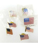 Pins Bubble Acrylic Metal 9-11 Yellow Ribbon American Flag Vintage Set o... - $9.45