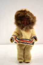 D&amp;C Dee an Cee Koweeka Doll Canada Hudsons Bay 1960 Inuit Toy w/ Fur Coat Vtg - £22.56 GBP