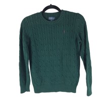 Polo by Ralph Lauren Womens Sweater Cable Knit Cotton Green M - $28.88