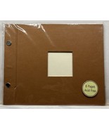 Mini Scrapbook Photo Album Off White Pages 7.75”x 6.25&quot; Brown Screw Hing... - £3.53 GBP