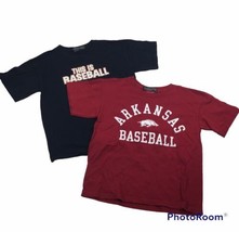 Two University Of Arkansas Razorback Youth S Baseball T-Shirts Go Hogs! - £9.56 GBP