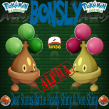 Shiny Bonsly Alpha 6iv and Non Shiny Best Stats Pokemon Legends Arceus - £1.57 GBP