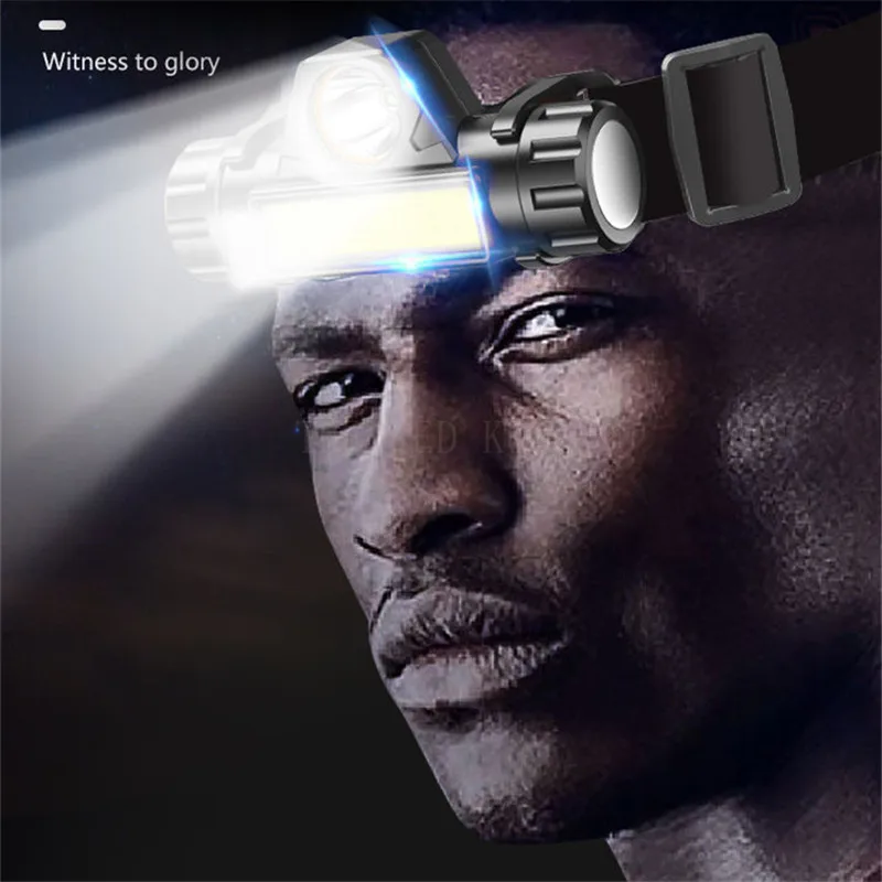 Game Fun Play Toys Portable Headlamp COB LED Head Lamp with Built-in Battery Fla - £23.18 GBP
