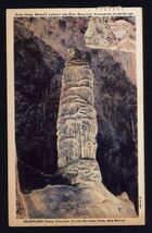 1936 CARLSBAD CAVERN NM Giant Dome Stalagmite - Mailed writing on back  - $4.90